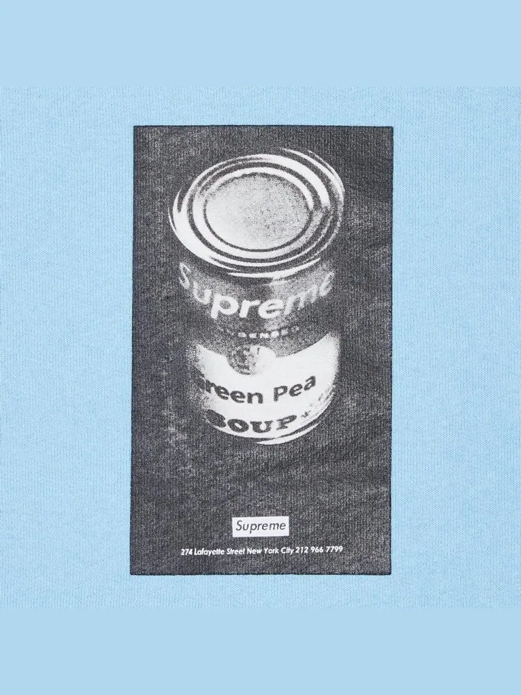 Толстовка Supreme Soup Can Hooded 'Light Blue' — изображение 2 из 2, синий