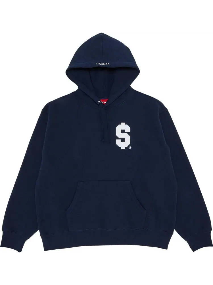 Толстовка Supreme $ Hooded 'Navy' — изображение 1 из 2, синий