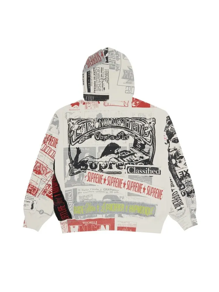 Толстовка Supreme Collage Zip Up Hooded Sweatshirt — изображение 2 из 3, белый