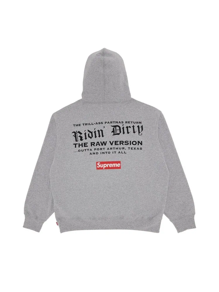 Толстовка Supreme UGK Hooded Sweatshirt — изображение 2 из 3, серый