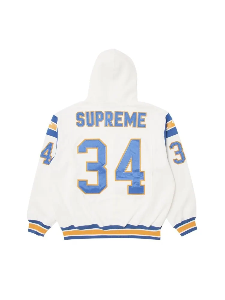 Толстовка Supreme Football Zip Up Hooded 'White' — изображение 2 из 3, белый