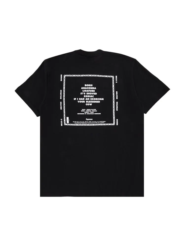 Футболка Supreme x Melvins Bullhead Tee — изображение 2 из 3, черный