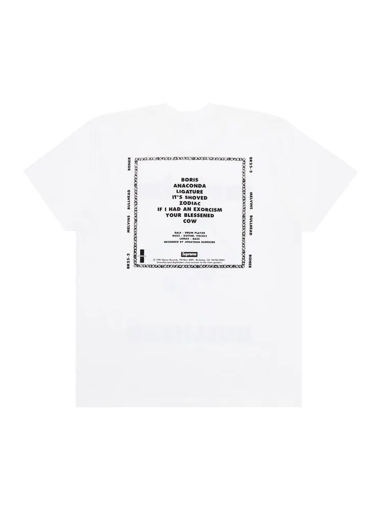 Футболка Supreme x Melvins Bullhead Tee — изображение 2 из 3, белый