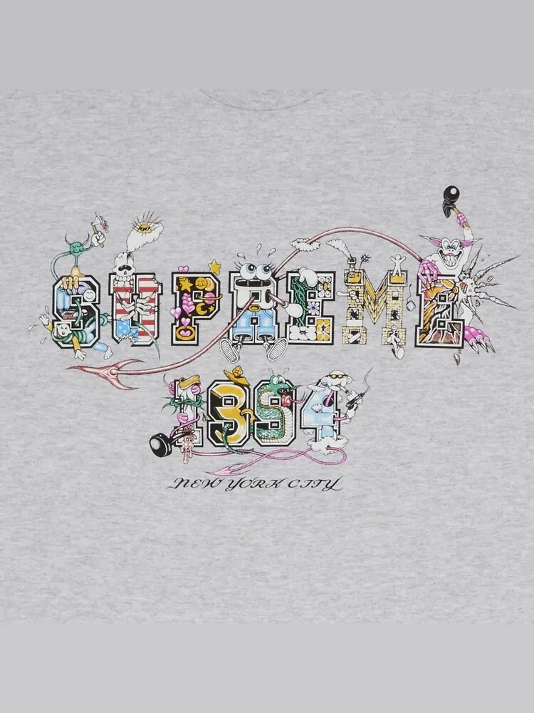 Футболка Supreme Varsity Tee — изображение 2 из 2, серый