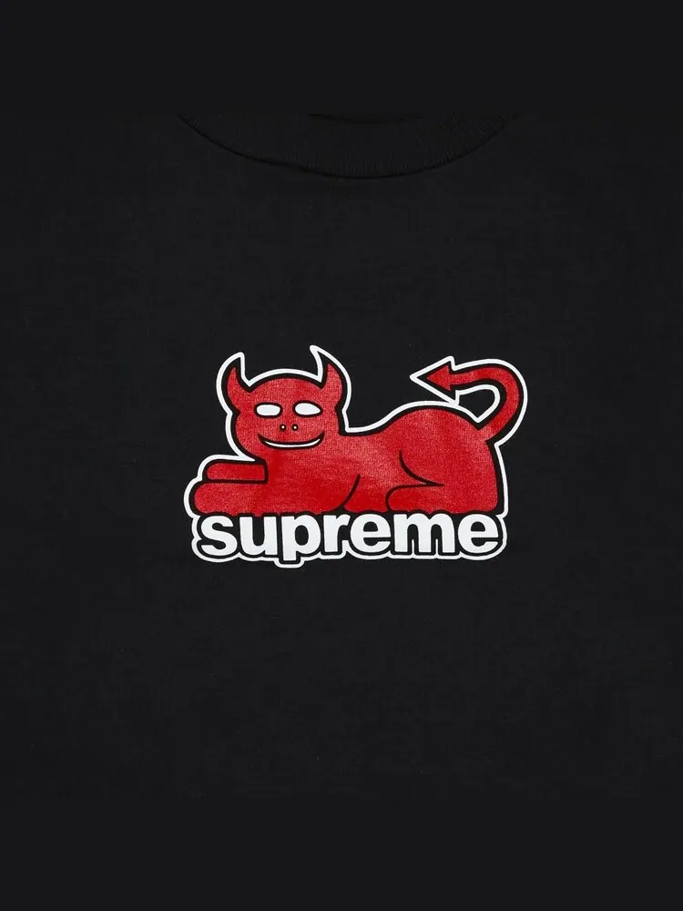 Футболка Supreme x Toy Machine Devil Cat Black — изображение 2 из 2, черный