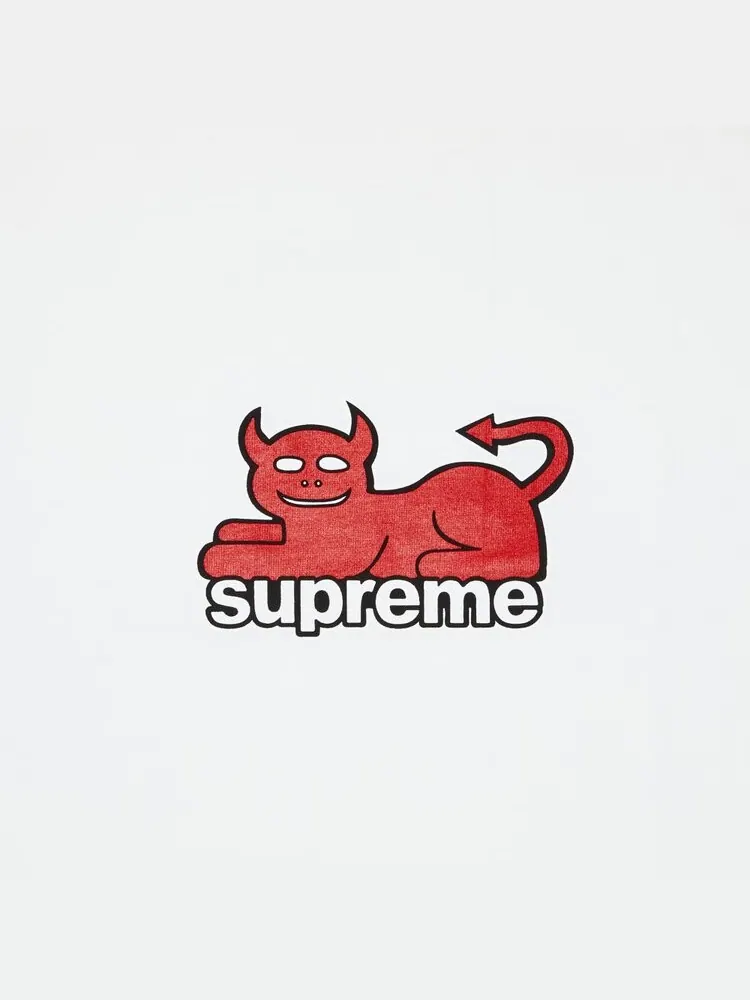 Футболка Supreme x Toy Machine Devil Cat 'White' — изображение 2 из 2, белый