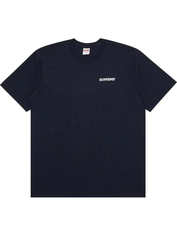 Футболка Supreme Patchwork 'Navy' — изображение 1 из 3, синий