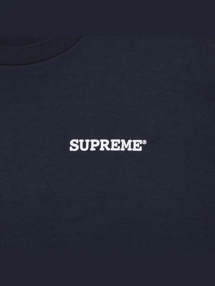 Футболка Supreme Patchwork 'Navy' — изображение 3 из 3, синий