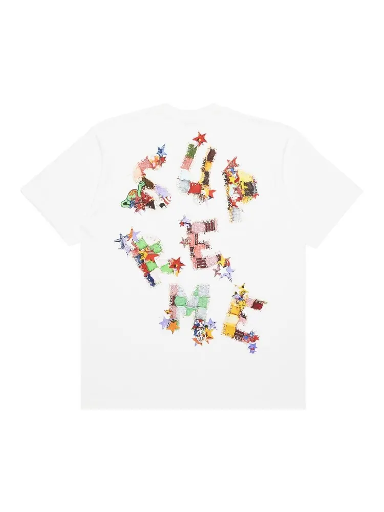 Футболка Supreme Patchwork 'White' — изображение 2 из 3, белый