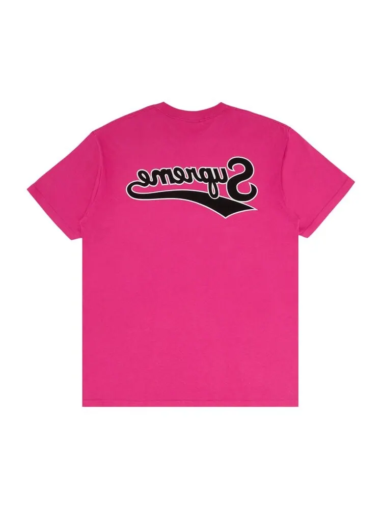 Футболка Supreme Backwards Tee — изображение 1 из 3, фуксия