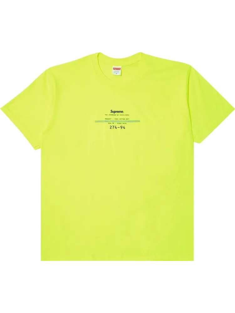 Футболка Supreme Standard 'Fluorescent Yellow' — изображение 1 из 2, желтый