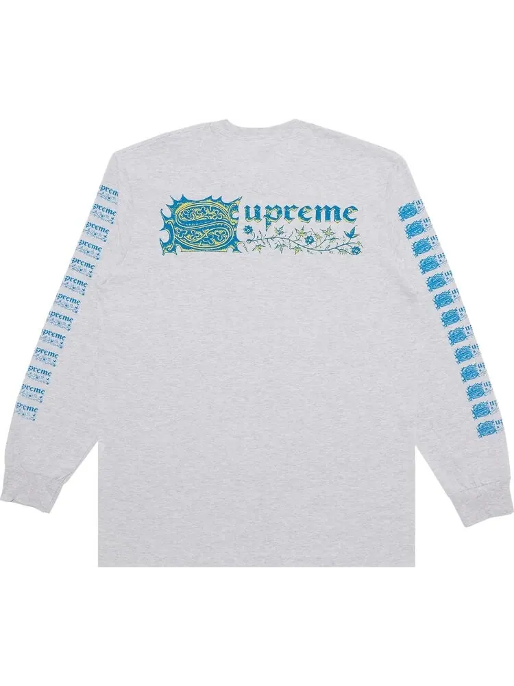 Лонгслив Supreme Saint Sebastian 'Ash Grey' — изображение 2 из 3, серый