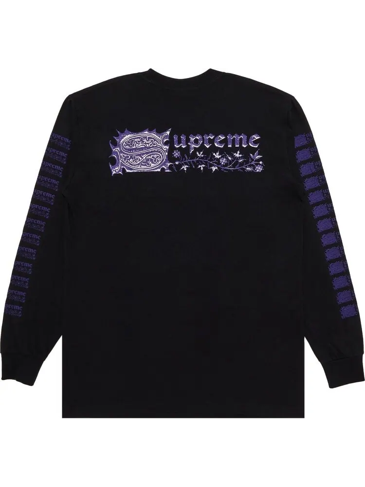 Лонгслив Supreme Saint Sebastian 'Black' — изображение 2 из 3, черный