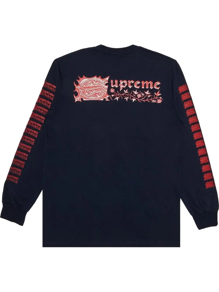 Лонгслив Supreme Saint Sebastian 'Navy' — изображение 2 из 3, синий