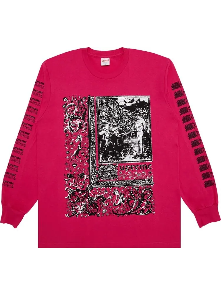 Лонгслив Supreme Saint Sebastian 'Pink' — изображение 1 из 3, розовый