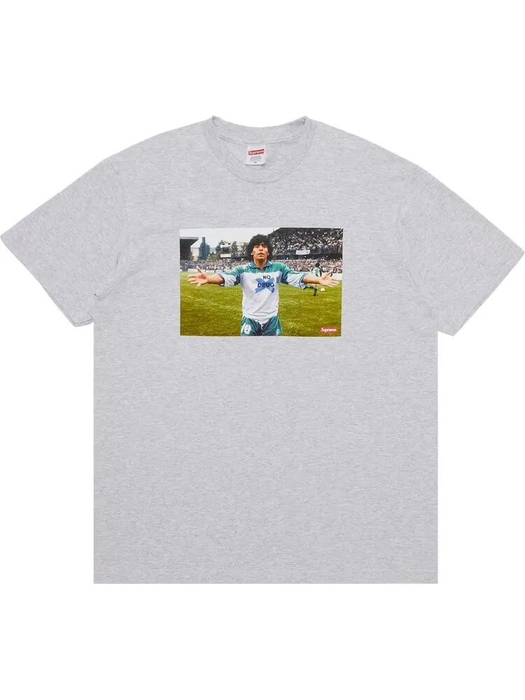 Футболка Supreme Maradona 'Ash Grey' — изображение 1 из 2, серый