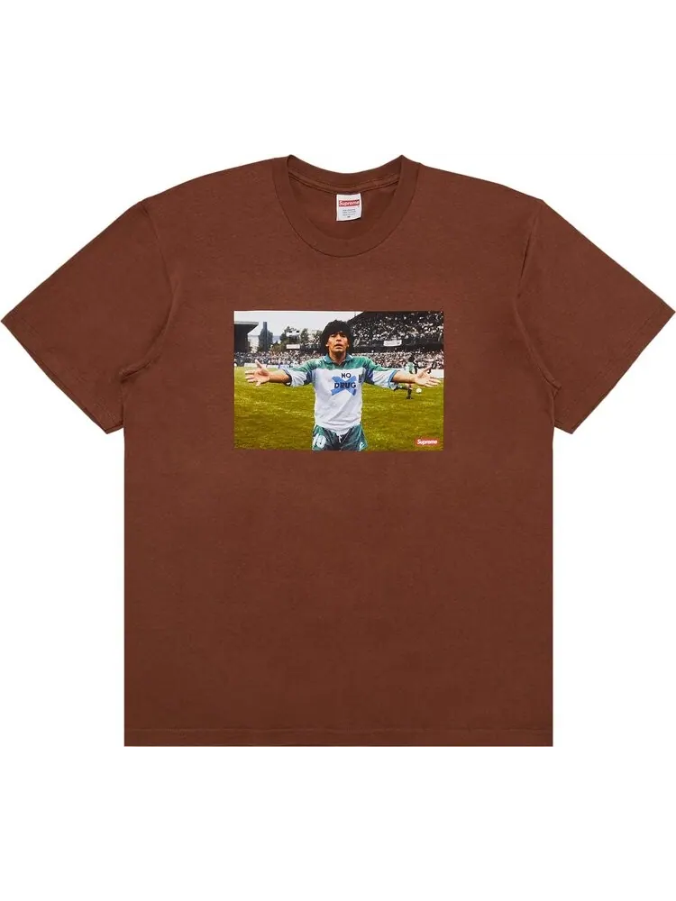 Футболка Supreme Maradona 'Brown' — изображение 1 из 2, коричневый