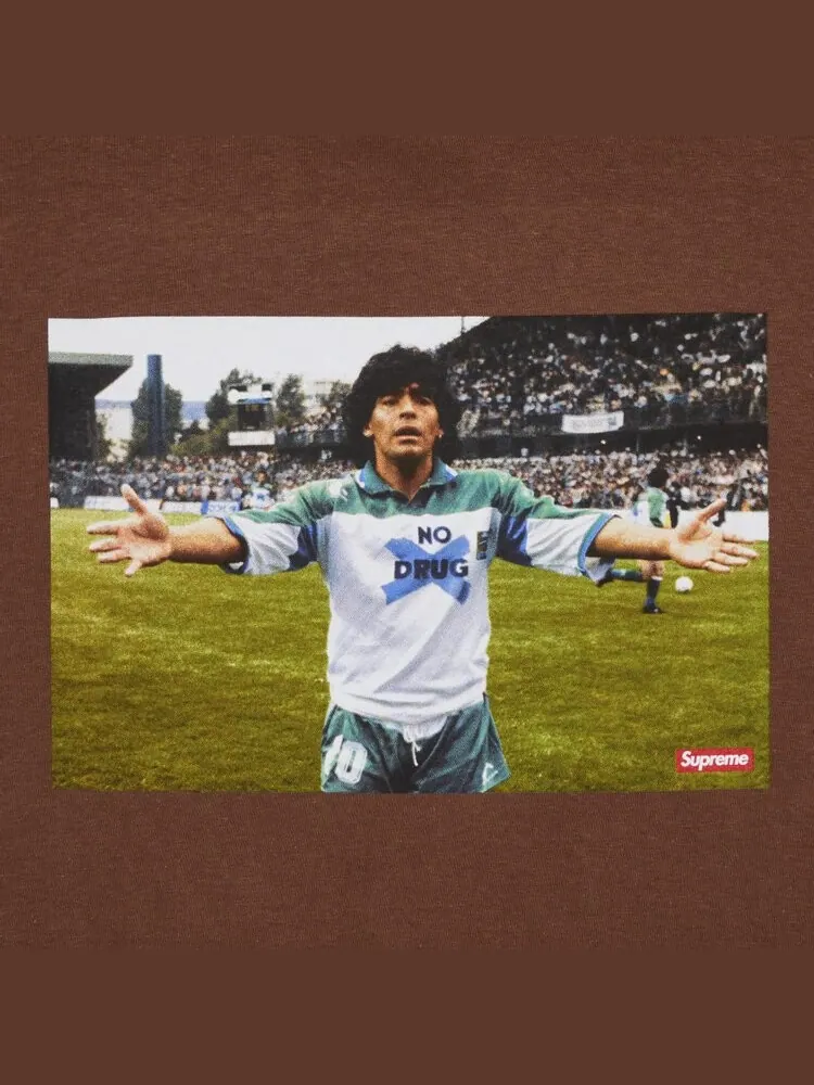 Футболка Supreme Maradona 'Brown' — изображение 2 из 2, коричневый