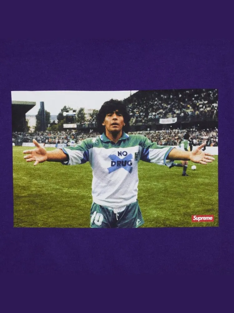 Футболка Supreme Maradona 'Purple' — изображение 2 из 2, фиолетовый
