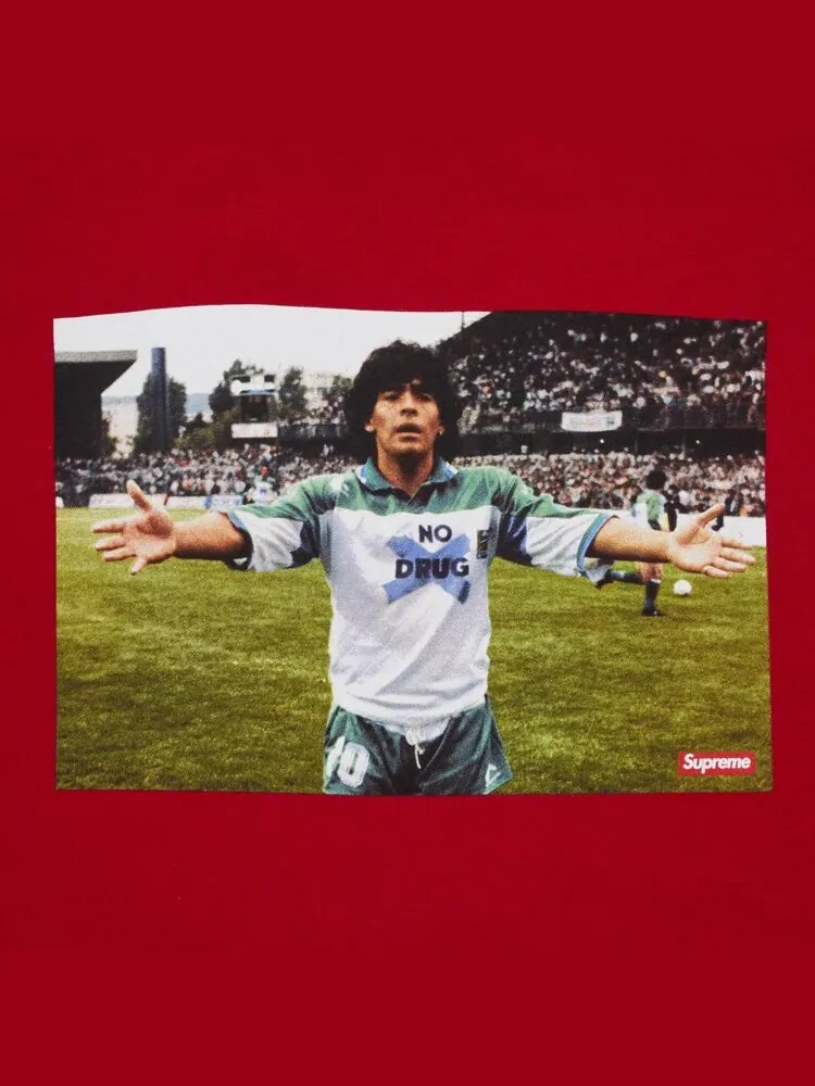 Футболка Supreme Maradona 'Red' — изображение 2 из 2, красный