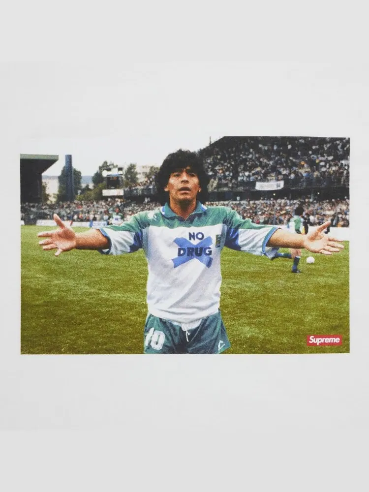 Футболка Supreme Maradona 'White' — изображение 2 из 2, белый