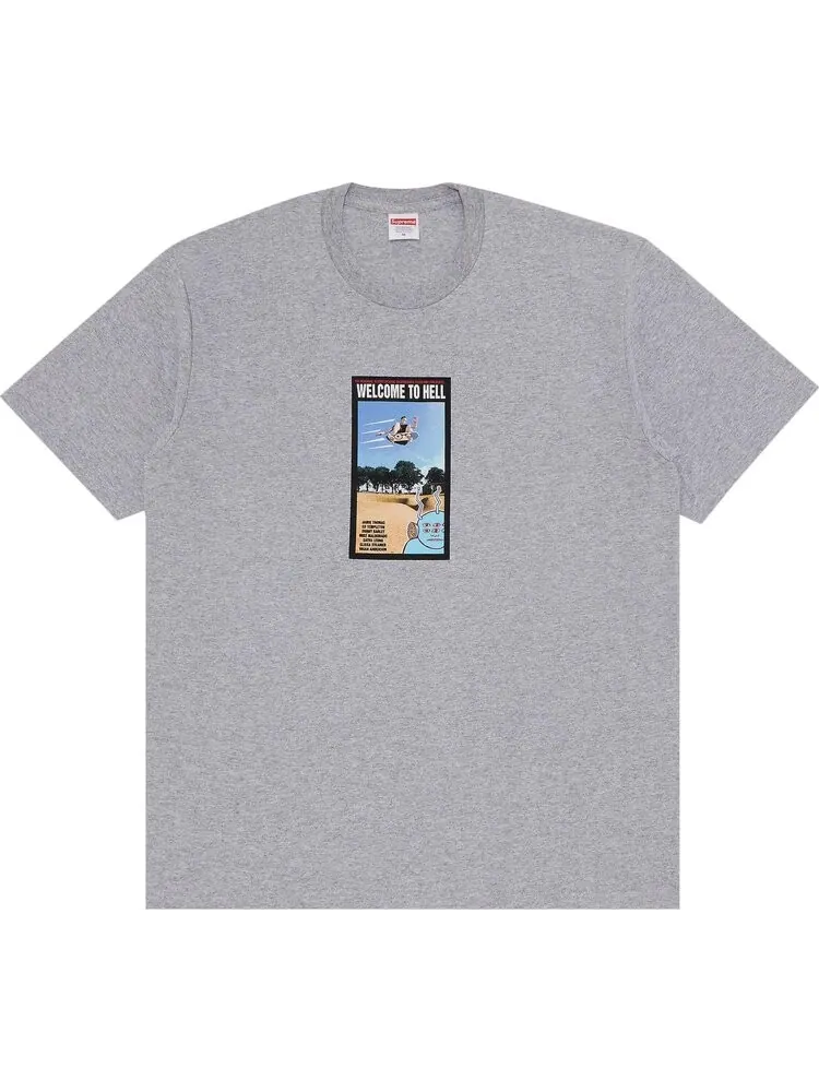 Футболка Supreme x Toy Machine Welcome To Hell 'Heather Grey' — изображение 1 из 3, серый