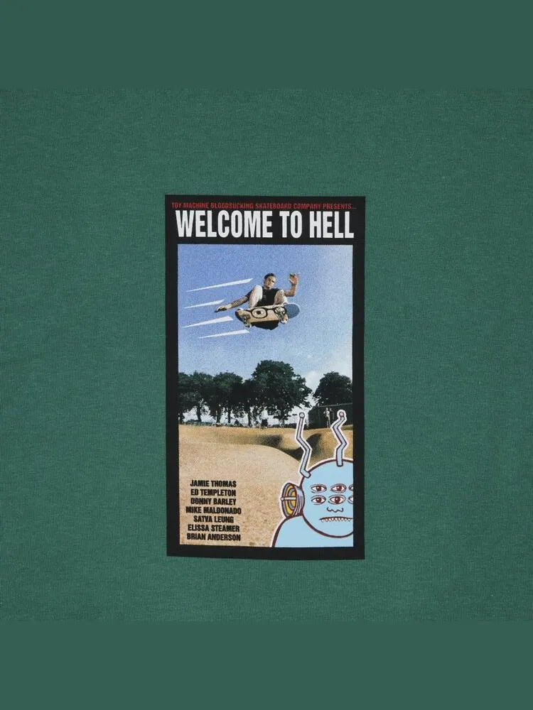 Футболка Supreme x Toy Machine Welcome To Hell 'Light Pine' — изображение 3 из 3, зеленый