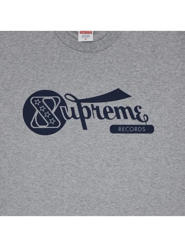 Футболка Supreme Records Tee — изображение 2 из 2, серый