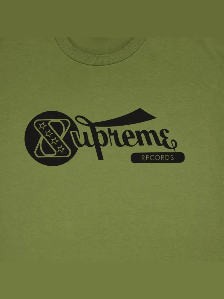 Футболка Supreme Records Tee — изображение 2 из 2, зеленый