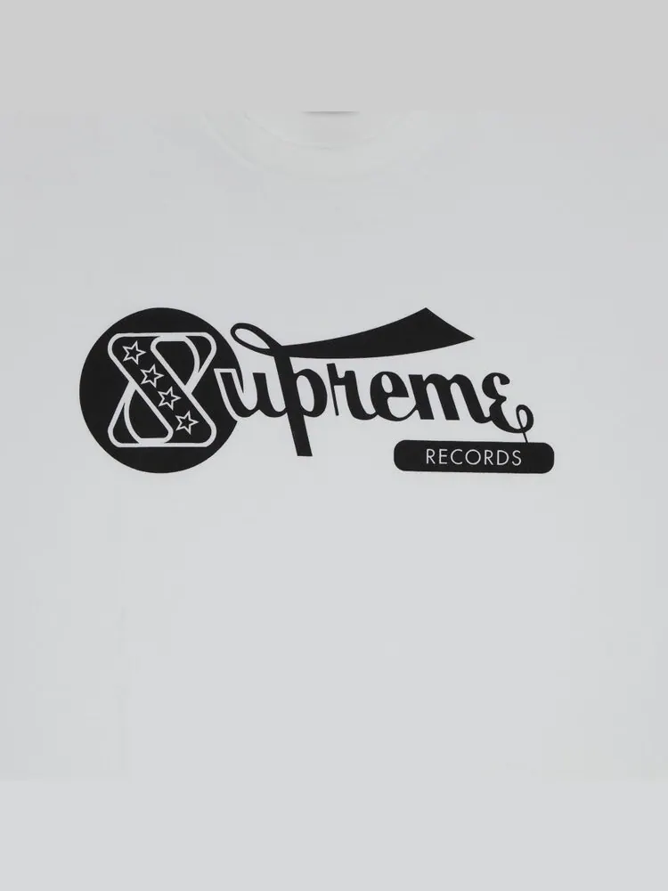 Футболка Supreme Records Tee — изображение 2 из 2, белый