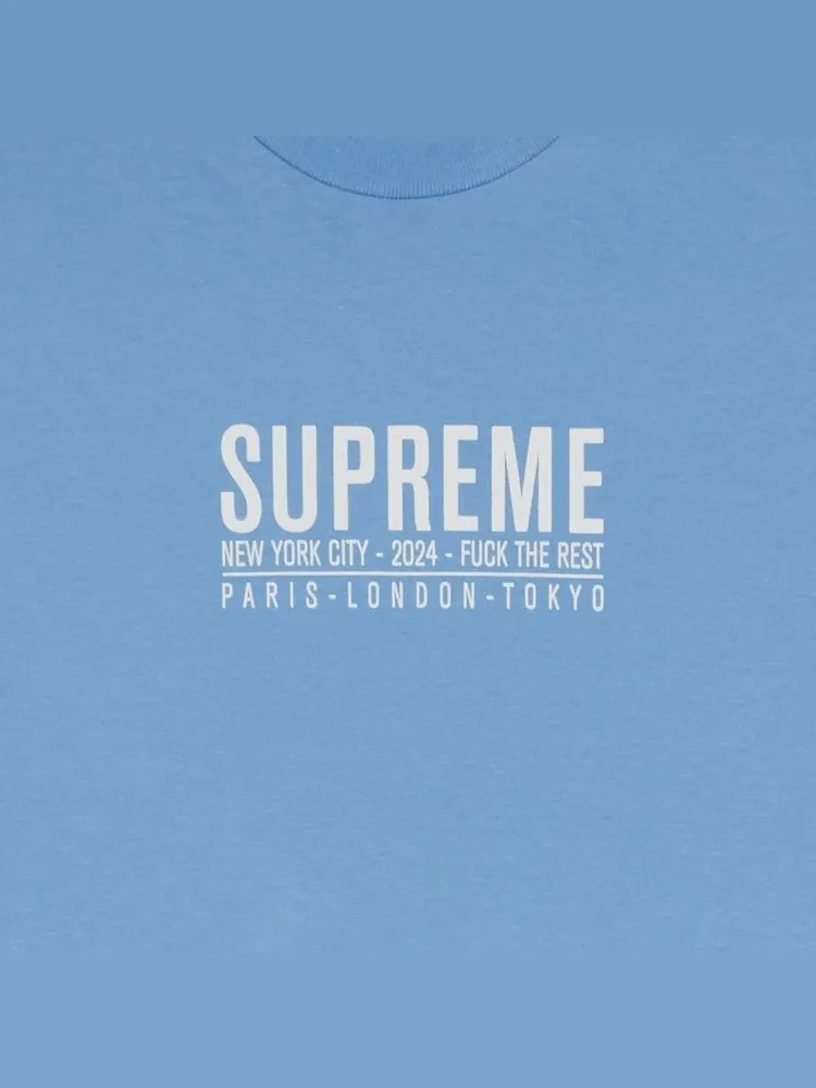 Футболка Supreme Paris Tee — изображение 2 из 2, яркий синий