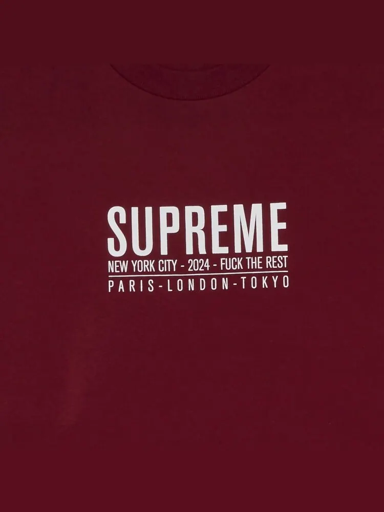 Футболка Supreme Paris Tee — изображение 2 из 2, красный