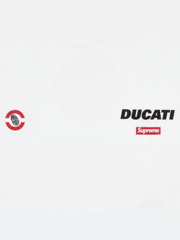 Футболка Supreme x Ducati Logos Tee — изображение 3 из 3, белый