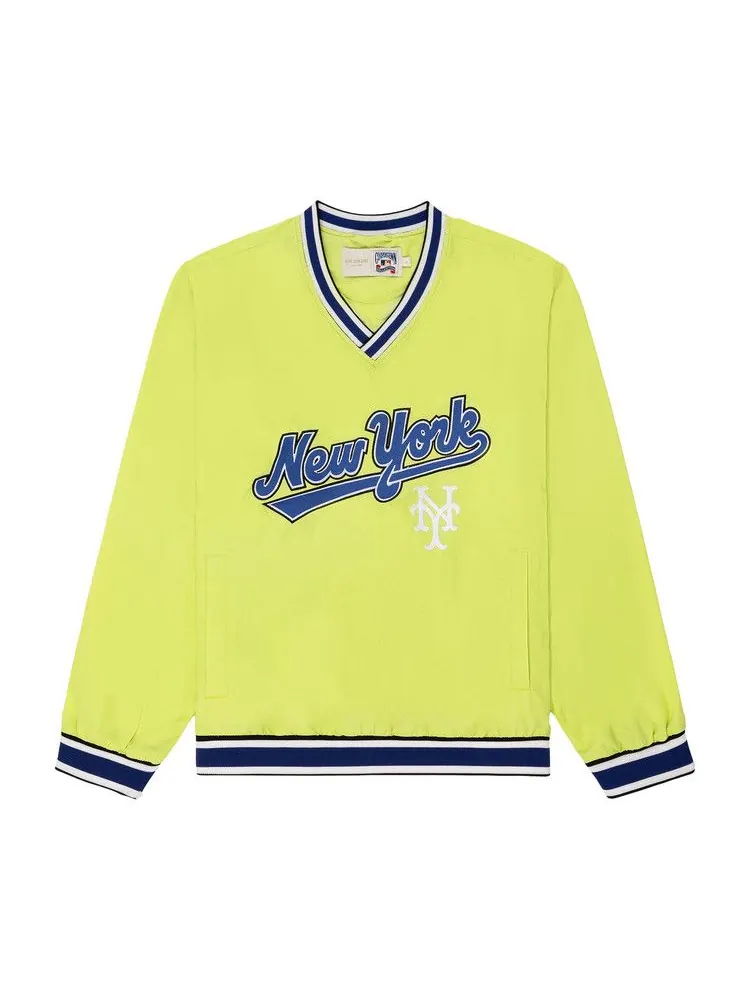Пуловер Aimé Leon Dore x New York Mets Nylon V-Neck Pullover — изображение 1 из 1, яркий зеленый