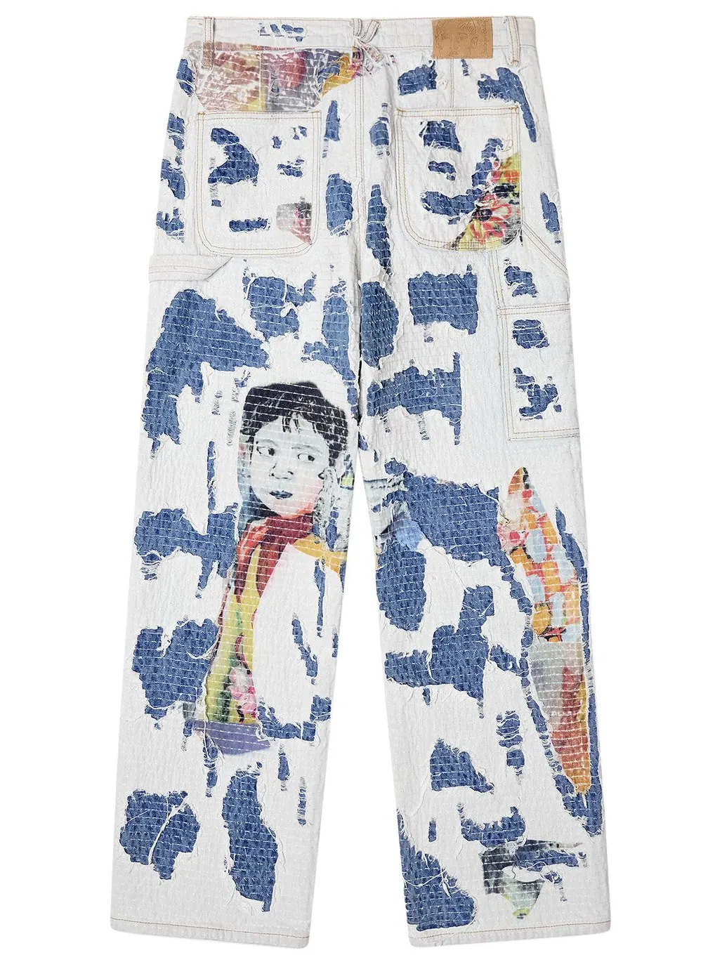 Брюки KidSuper Boro Stitched Double Knee Pant 'Multicolor' — изображение 2 из 3, мульти