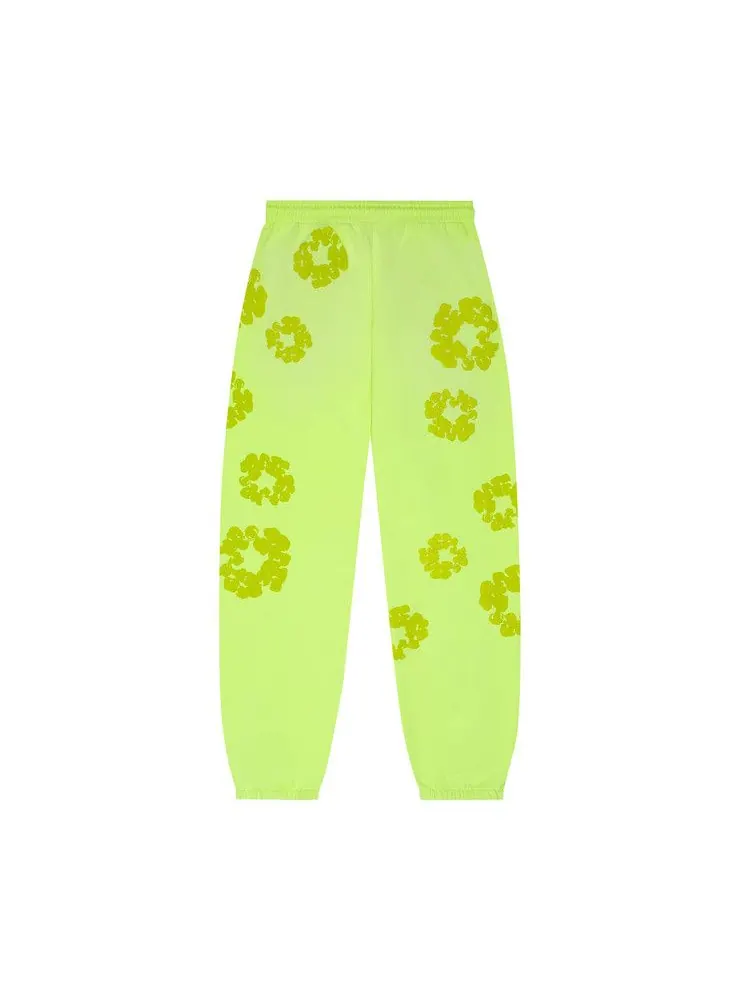 Спортивные брюки Denim Tears Mono Cotton Wreath Sweatpants — изображение 2 из 2, неоновый зеленый