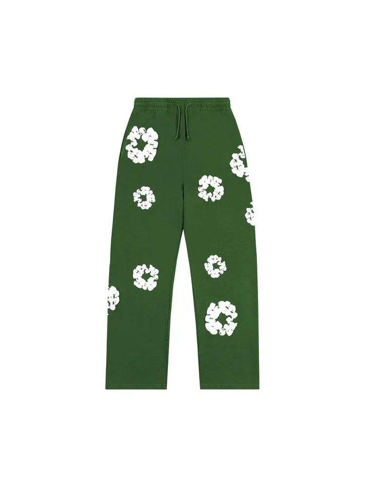 Спортивные брюки Denim Tears Cotton Wreath Baggy Sweatpants — изображение 1 из 2, зеленый