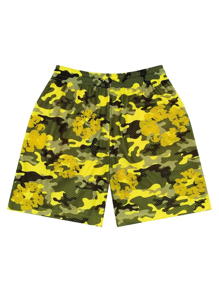 Шорты Denim Tears Camo Cotton Wreath Mesh Shorts — изображение 2 из 2, желтый