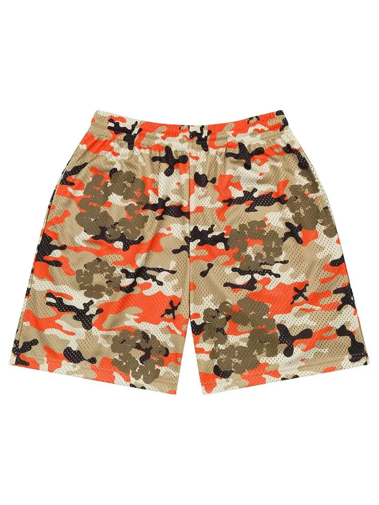 Шорты Denim Tears Camo Cotton Wreath Mesh Shorts — изображение 1 из 2, коричневый