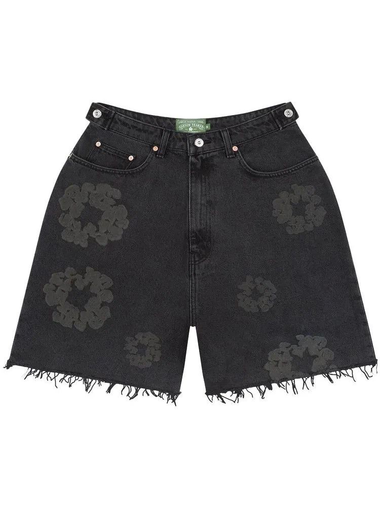 Шорты Denim Tears Mono Cotton Wreath Denim Shorts — изображение 1 из 2, черный