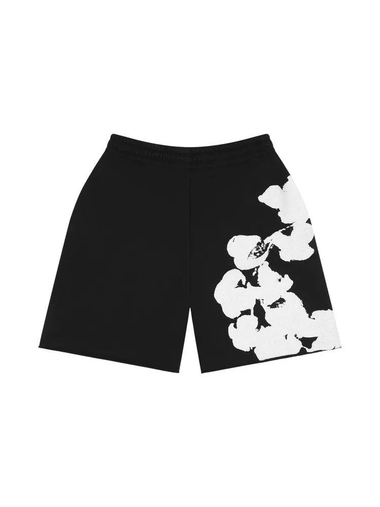 Шорты Denim Tears Big Cotton Wreath Sweat Shorts — изображение 2 из 2, черный