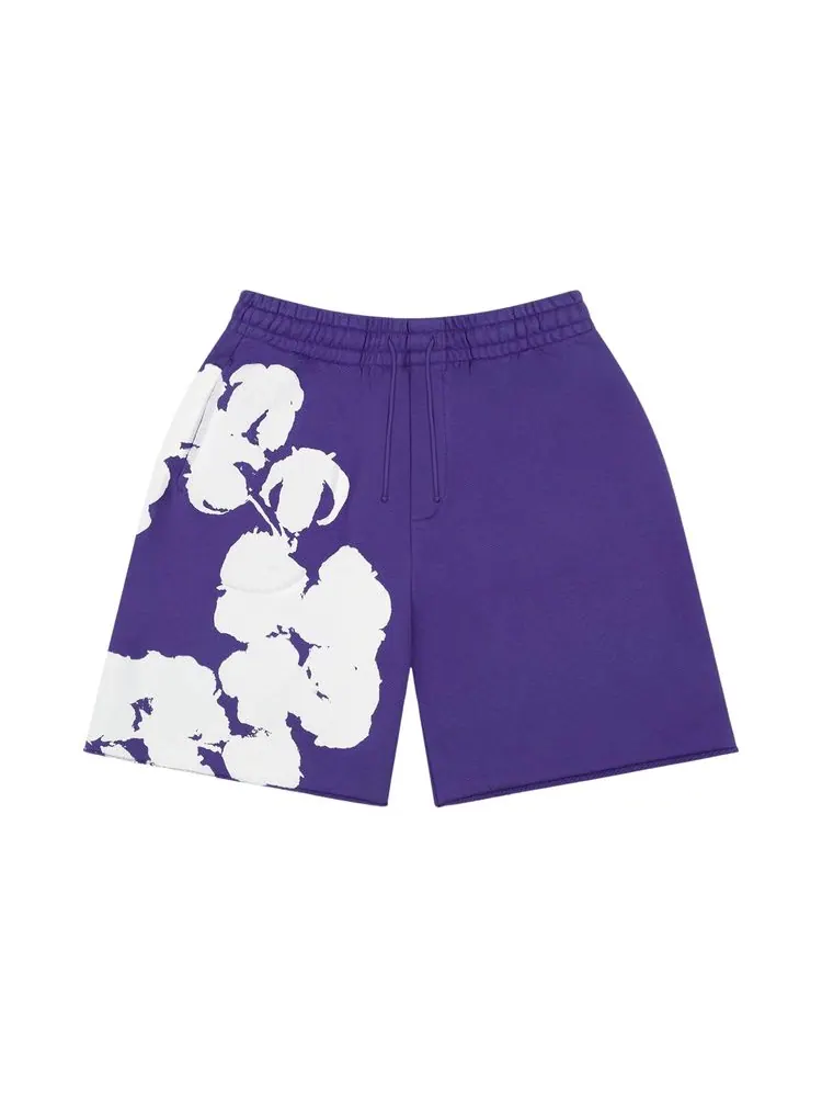 Шорты Denim Tears Big Cotton Wreath Sweat Shorts 'Purple' — изображение 1 из 2, фиолетовый