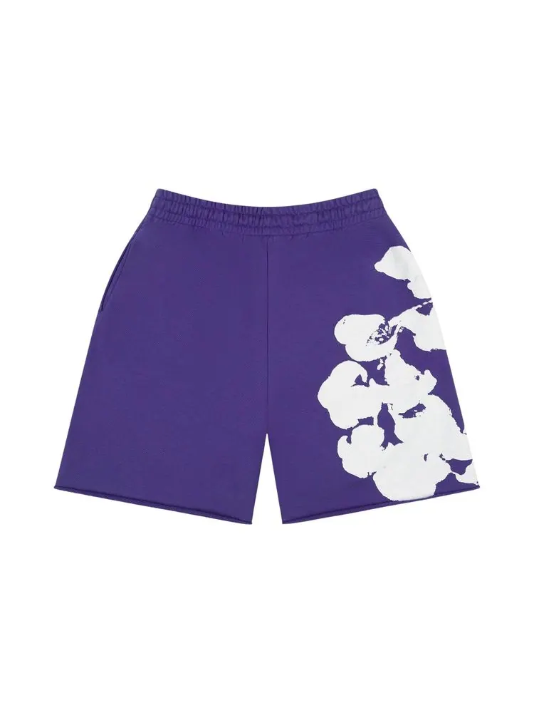Шорты Denim Tears Big Cotton Wreath Sweat Shorts 'Purple' — изображение 2 из 2, фиолетовый