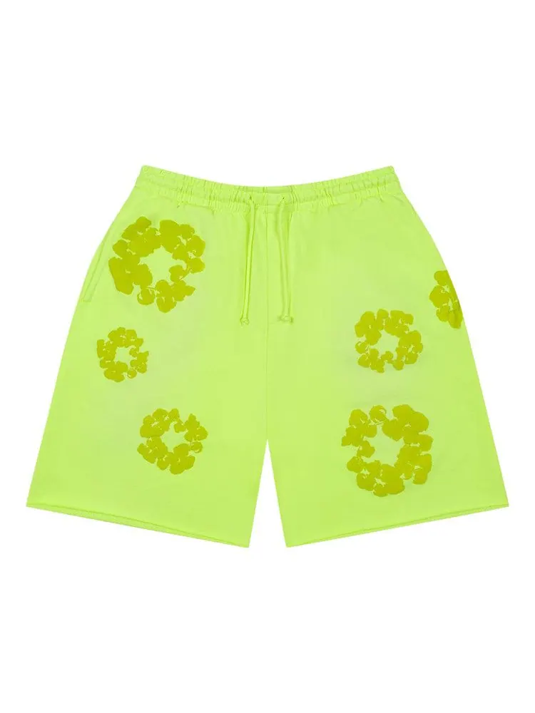 Шорты Denim Tears Mono Cotton Wreath Sweat Shorts — изображение 1 из 2, неоновый зеленый
