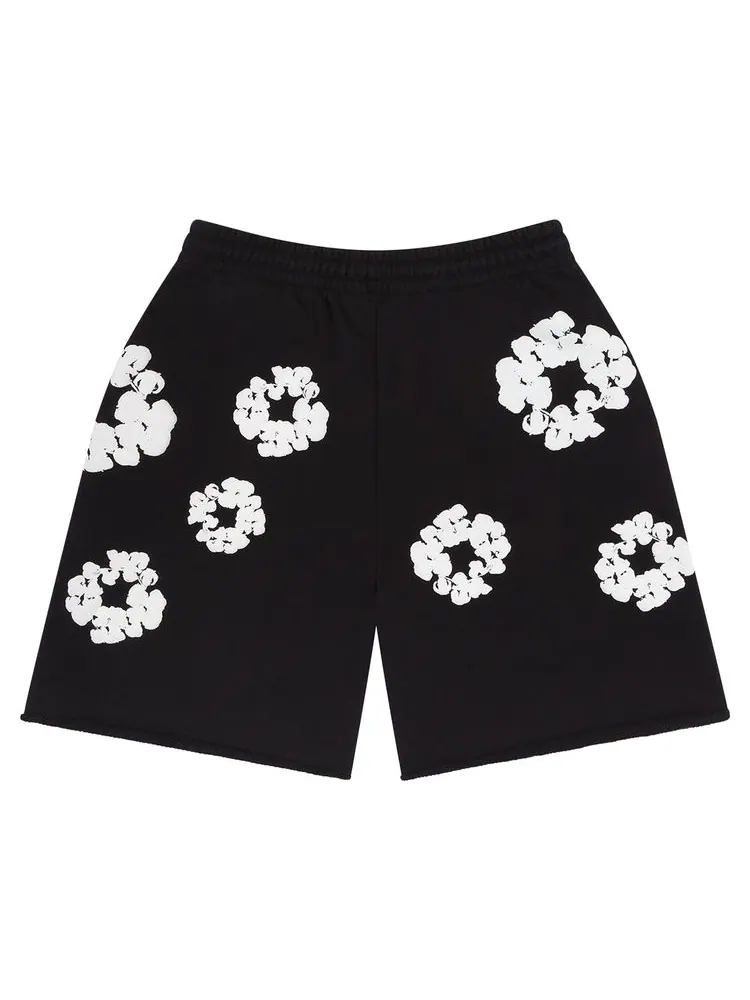 Шорты Denim Tears The Cotton Wreath Shorts 'Black' 'Black' — изображение 2 из 2, черный