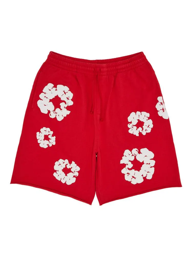 Спортивные шорты Denim Tears Cotton Wreath Sweatshorts — изображение 1 из 3, красный