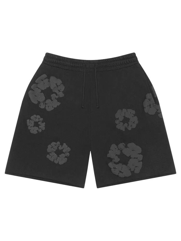 Спортивные шорты Denim Tears Mono Wreath Sweatshorts — изображение 1 из 2, черный