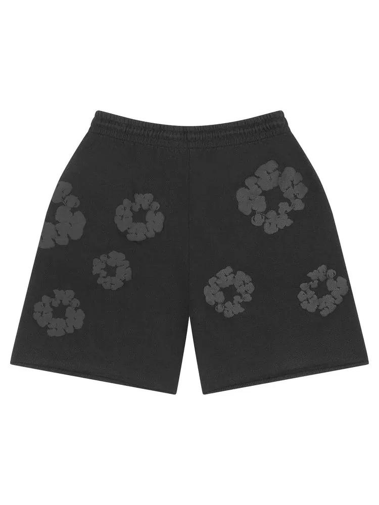 Спортивные шорты Denim Tears Mono Wreath Sweatshorts — изображение 2 из 2, черный