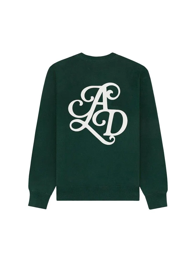 Толстовка Aimé Leon Dore Monogram Crewneck Sweatshirt, Pine Grove — изображение 2 из 3, зеленый