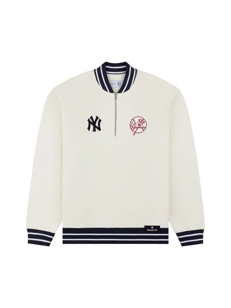 Пуловер Aimé Leon Dore x New York Yankees Quarter Zip Pullover — изображение 1 из 1, белый